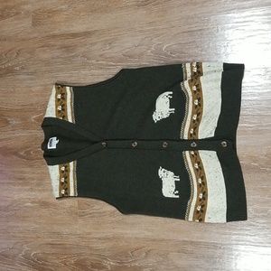 (M) Norën Mode Design Cottagecore Outdoor Sheep Classic Wool Vest Farm Cozy